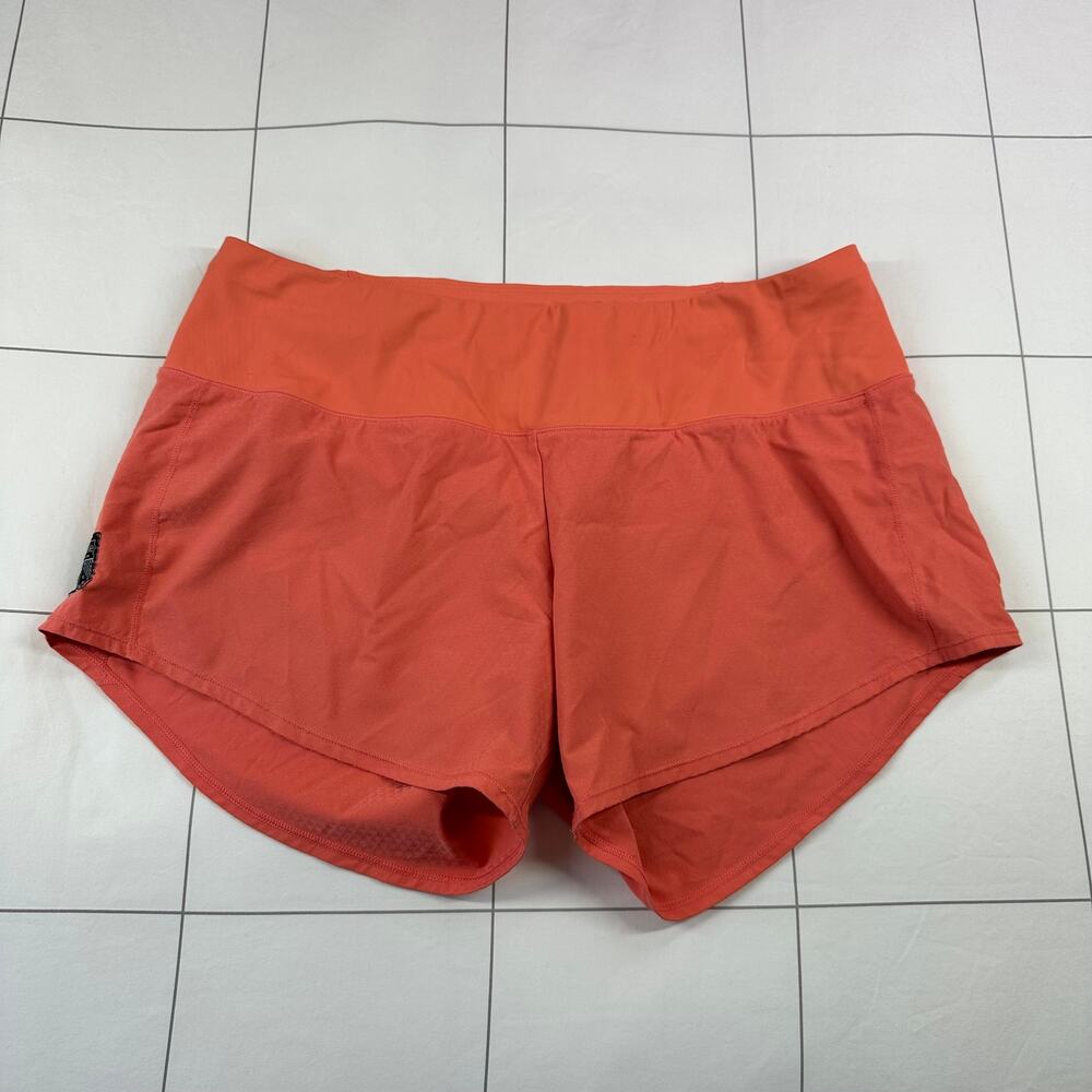 Oiselle Shorts Womens 6 Orange Running Athletic Workout Activewear Gym Training